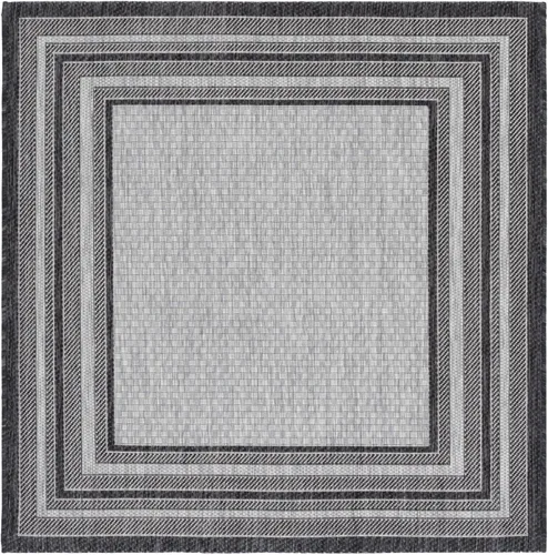 Miniatura 87 de SAFAVIEH Alfombra lavable al aire libre Courtyard Collection – 4' x 5'7", beige oscuro y beige, no desprende pelusa y fácil de limpiar, ideal