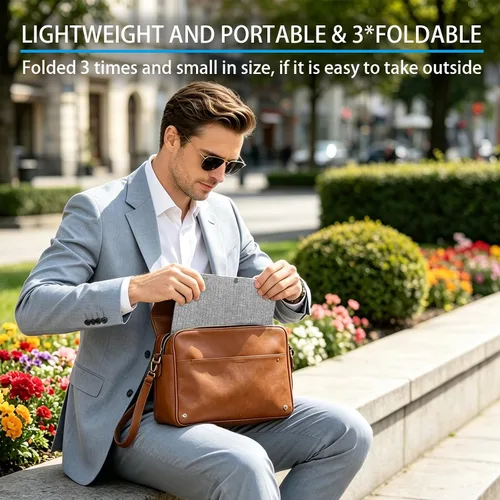 Miniatura 8 de Panel solar plegable portátil de 20 W, cargador solar de 3 pliegues con salidas USB QC3.0 y CC, cargador de panel solar impermeable lPx4