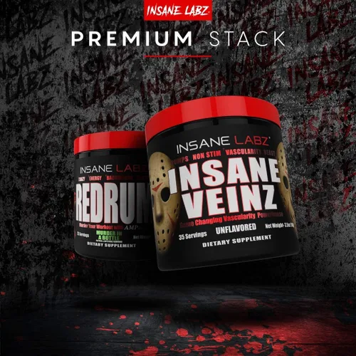 Miniatura 6 de Insane Labz Insane Veinz - Polvo no estimulante potenciador de óxido nítrico, cargado con sulfato de agmatina y betaína anhidra, aumenta