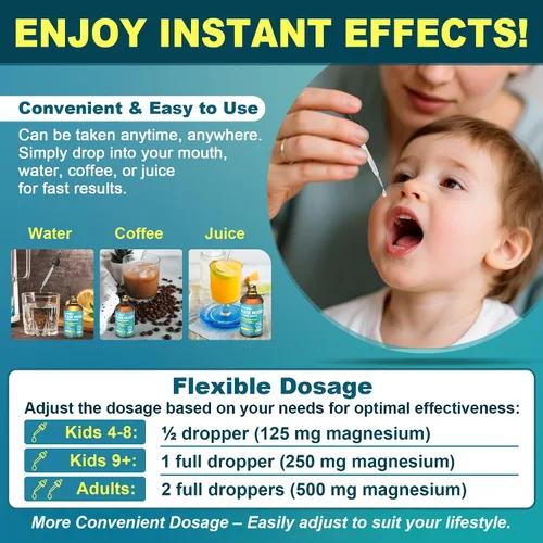 Miniatura 3 de Gotas líquidas de glicinato de magnesio para niños y gomitas Omega 3