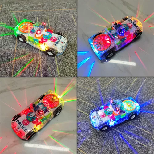 Miniatura 3 de Tipmant Vehículo eléctrico de coche de policía para bebés y niños pequeños, conducción automática, engranajes transparentes, música, luces