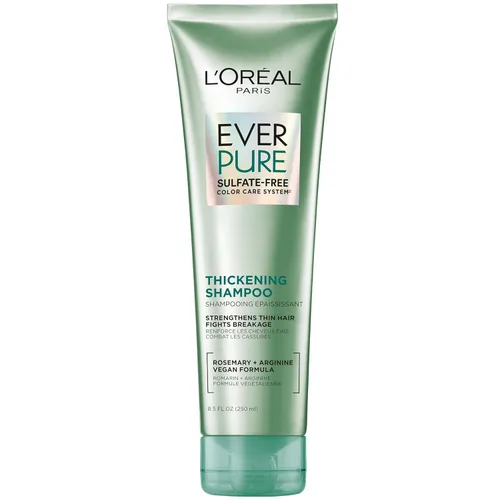 L'Oreal Paris EverStrong - Champú espesante sin sulfato, espesa y fortalece, para cabello fino y frágil, con hoja de romero, 8.5 onzas (el embalaje
