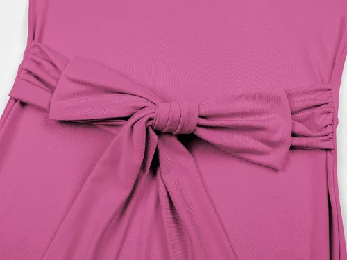 Miniatura 4 de Vivinew Vestido de maternidad sin mangas con lazo en la cintura elegante vestido maxi ajustado de sirena para sesión de fotos
