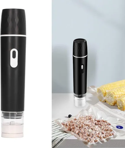 Miniatura 4 de Sellador al vacío portátil inalámbrico eléctrico para almacenamiento de alimentos y ropa, color negro