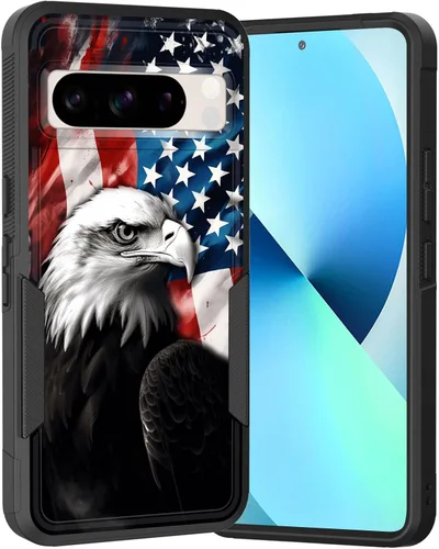 Miniatura 140 de Funda para Pixel 6A, Híbrida de Doble Capa de Servicio Pesado Resistente a Prueba de Golpes PC Duro + Funda Protectora de Silicona Suave para Google