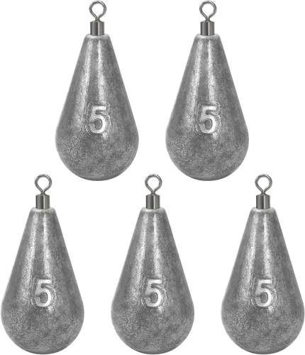 Miniatura 15 de BLUEWING Pesas de pesca giratorias de fundición de 1/2oz-8oz Drop Shot Dipsey plomo agua salada