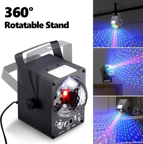 Miniatura 9 de Luz de escenario de discoteca para fiesta, luces estroboscópicas activadas por sonido, luces LED RGB intermitentes con control remoto para fiestas