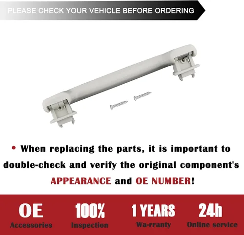 Miniatura 5 de TQPONLY Agarraderas de Agarre Interiores Compatibles con Accesorios Ford Escape 2013-2019 Lado Delantero Reemplaza 7S7Z-5831406-AA Manija