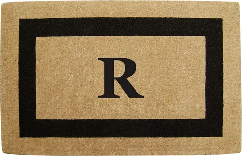 Miniatura 51 de Tapete de fibra de coco natural, para puerta de entrada, rectangular, resistente, para patio, atrapador de suciedad antideslizante, decoración