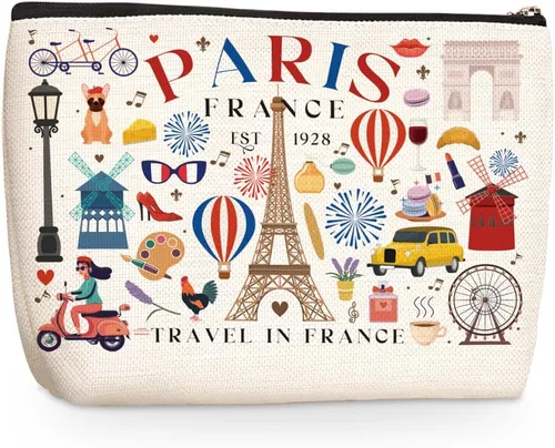 Miniatura 8 de Divertidos regalos de viaje en avión para mujeres, bolsa de maquillaje, artículos esenciales de viaje, bolsa de cosméticos, bolsa de aseo
