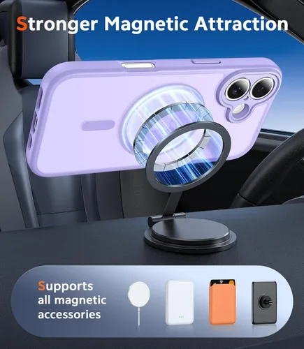 Miniatura 298 de FNTCASE Funda para iPhone 13 Pro-Max: Fundas magnéticas transparentes compatibles con Magsafe Slim anti amarillamiento protección contra caídas