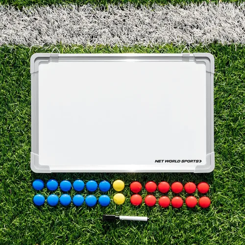 Miniatura 12 de FORZA Pizarra blanca de entrenamiento deportivo de doble cara de 18 x 12 pulgadas 13 opciones deportivas – Marcadores magnéticos, bolígrafo