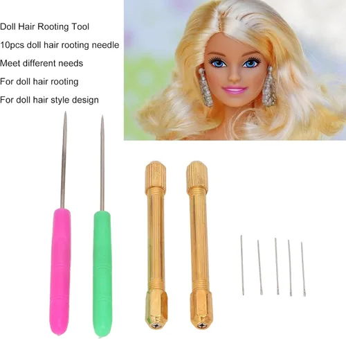 Miniatura 5 de 10 Herramienta de enraizamiento de pelo de muñeca, herramienta de peluca de pelo de muñeca, soporte de metal resistente herramienta de fabricación
