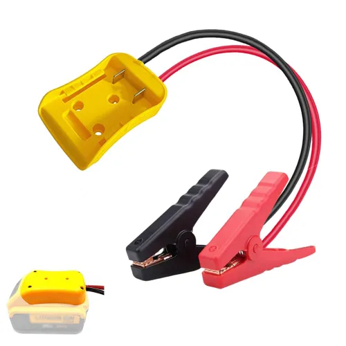 Cabos de puente con adaptador compatibles con batería Dewalt 20V, 1.3 pies 8AWG portátiles, cables de puente de batería Dewalt para automoción,