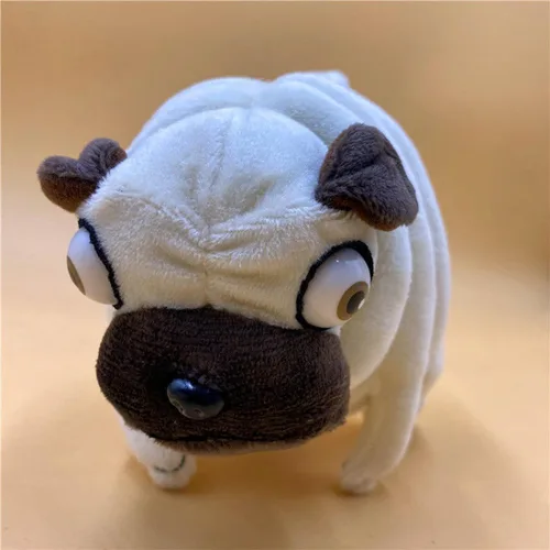 Miniatura 3 de Divertido animal de peluche de Pug – Juguete de peluche divertido y lindo de perro carlino feo de 6 pulgadas, peluche extraño para niños, niños