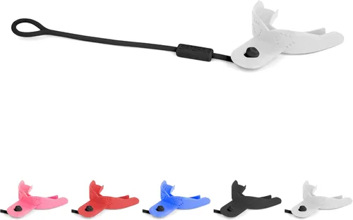 Miniatura 11 de SISU Protector bucal Tether - Protección preformada con correa para fútbol, hockey, lacrosse, deportes de casco enjaulado – Remoldable hasta 20