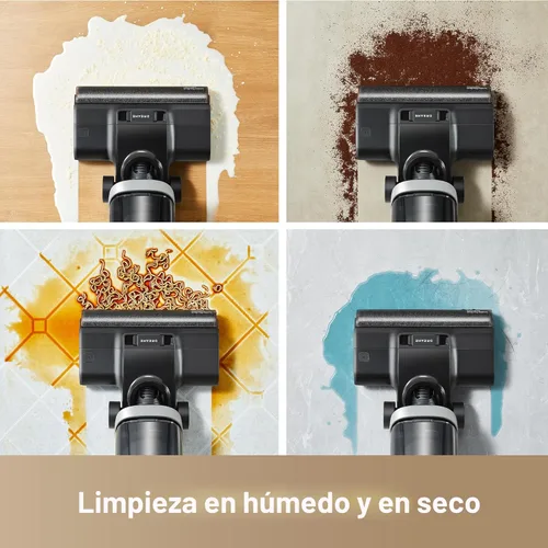Miniatura 7 de dreame H14 - Trapeador inalámbrico para aspirar en seco y húmedo de 180°, lavado con cepillo de 140 °F, secado rápido con aire caliente en 5