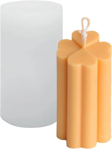 Moldes para velas del día de San Patricio, moldes de vela de silicona 3D, molde en forma de trébol de cuatro hojas, molde de fondant de diseño