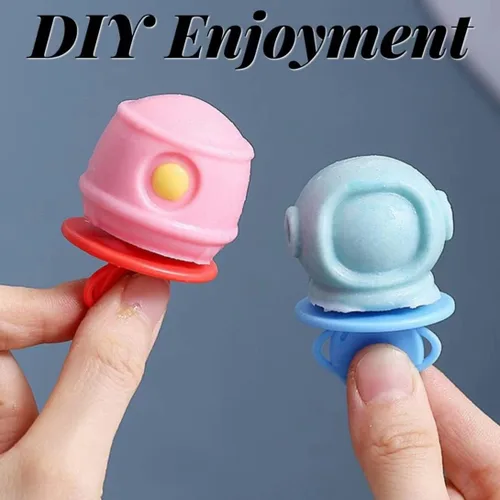 Miniatura 4 de Space Astronauts - Juego de 6 moldes de silicona para hacer paletas de helados, moldes de helado congelados, accesorios de cocina, fácil liberación