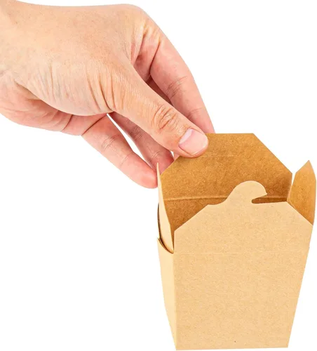 Miniatura 4 de Restaurantware Bio Tek - Cajas chinas de 8 onzas para llevar, 25 cajas de comida a prueba de grasa, con bloqueo de pestañas, papel kraft