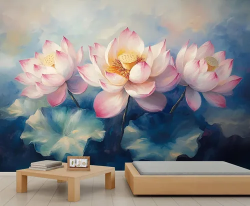 Miniatura 9 de Mural de pared floral retro, papel tapiz rústico floral de bar, flores abstractas 3D, impermeable, para cafetería, restaurante, sala de estar