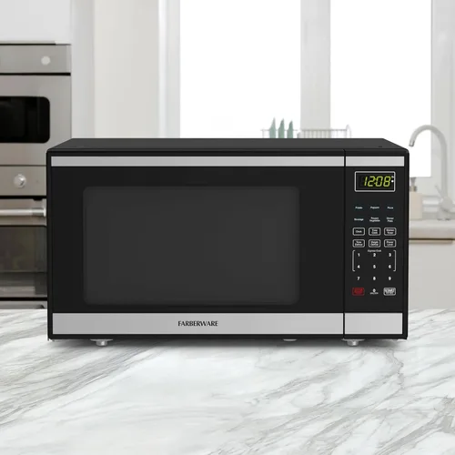 Miniatura 6 de Farberware - Horno microondas de encimera de 1.6 pies cúbicos – 1100 vatios de potencia, configuraciones de cocción automática, descongelación