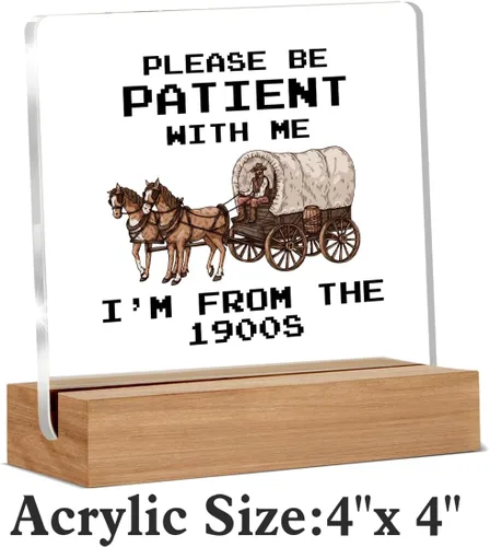 Miniatura 2 de Divertida placa acrílica retro de regalo para amigos, compañeros de trabajo, regalos occidentales para mujeres, hombres, mejores amigos, decoración