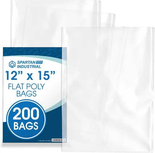 Miniatura 9 de Bolsas de polietileno planas de extremo abierto de 9 x 12 pulgadas (200 unidades) – Bolsas transparentes de plástico de 1.1 mil para embalaje
