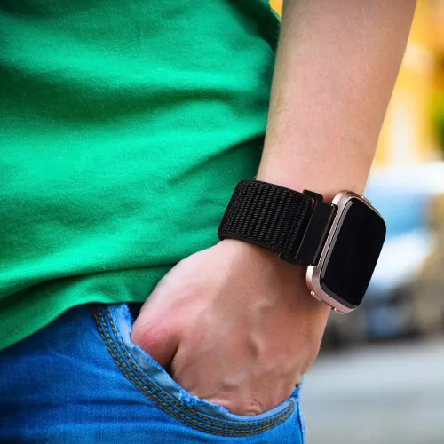 Miniatura 4 de Vancle - Correas de nailon de repuesto, ajustables, deportivas, suaves y transpirables, compatibles con reloj inteligente Fitbit Versa 2, Fitbit