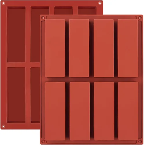Miniatura 8 de JOERSH Molde de barra de granola, molde rectangular de silicona para barra de caramelo profundo para hornear barras energéticas de chocolate
