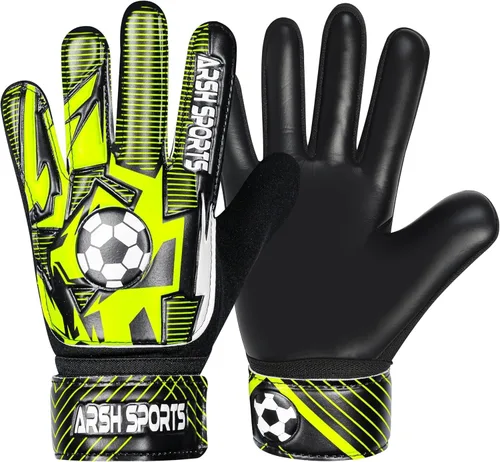 Miniatura 16 de Guantes de portero de fútbol para niños, guantes de portero para jóvenes niños y niñas con palma de látex de 4MM, antideslizantes, protección doble