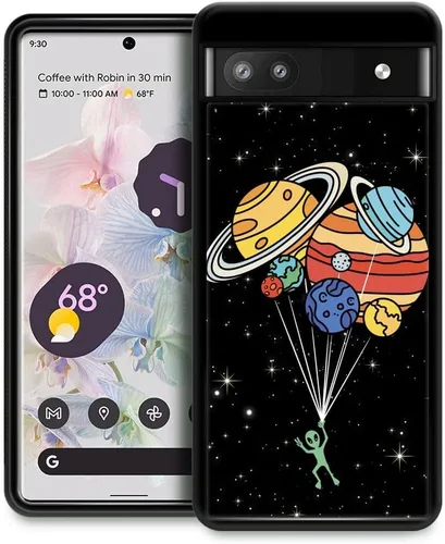 Miniatura 30 de Funda compatible con Google Pixel 4A 5G, sistema solar de globo alienígena, diseño de patrón increíble, a prueba de golpes, antiarañazos, carcasa