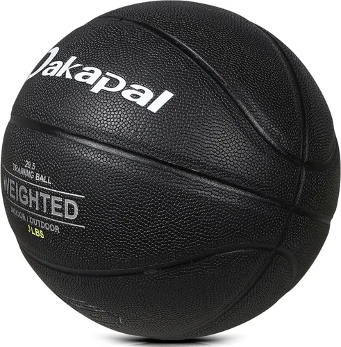 Miniatura 8 de Dakapal Weighted Heavy Training Basketball, Size 6/7 Black 2.2LBS/3LBS/3.3 LBS Weight PU Durable for Trainer and Dribbling Passing, Indoor and