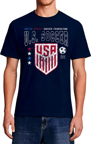Miniatura 10 de Icon Sports Camiseta de algodón con licencia oficial de la Federación de Fútbol de Estados Unidos, unisex