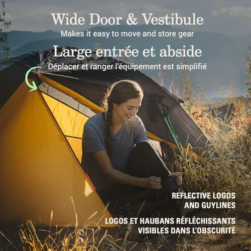 Miniatura 5 de Coleman PEAK1 - Tienda de campaña premium impermeable para mochileros con toldo contra lluvia y huella, tienda de camping ligera que soporta vientos
