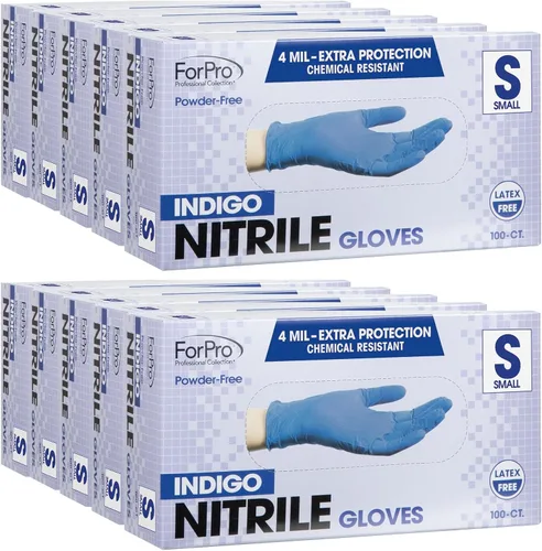 Miniatura 8 de ForPro Disposable Nitrile Gloves, Chemical Resistant, Powder-Free, Latex-Free, Non-Sterile, Food Safe, 4 Mil Negro