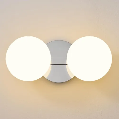 Miniatura 18 de Aplique de pared moderno de globo de vidrio: Luz de apliques esféricos dorados - Accesorio de luces de bola individual de latón pequeño para tocador