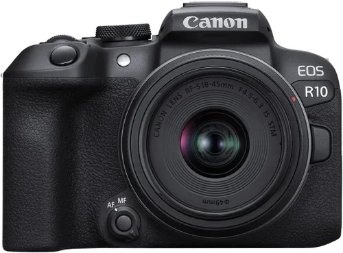 Canon EOS R10 Cámara sin espejo con kit de lente RF-S18-45mm f/4.5-6.3 IS STM (Reacondicionado)