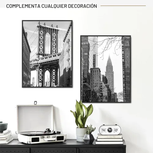 Miniatura 2 de MCS Marco de póster original de 18 x 24 pulgadas, negro, ligero, vertical y horizontal, marco de pared grande para pósteres, impresiones artísticas
