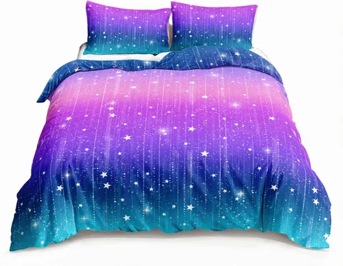 Miniatura 6 de HOSIMA Axolotl - Juego de ropa de cama Kawaii para decoración de dormitorio de niños, juego de funda de edredón de 3 piezas, 1 funda de edredón