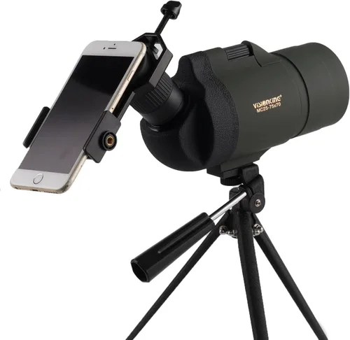 Miniatura 2 de 25-75x70 Maksutov Telescopio terrestre, 100% resistente al agua, color verde, con prismas Bak4, y trípode.