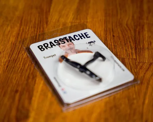 Miniatura 5 de Brasstache - Bigote con clip para boquilla de latón, accesorio de regalo para trompeta, trombón, tuba, cuerno francés, barítono, jugadores