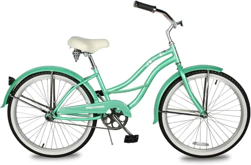 Miniatura 19 de MICARGI Bicicleta híbrida para adultos de 24/26 pulgadas, bicicleta híbrida de 1/7 velocidades para mujeres, hombres, personas mayores, bicicleta