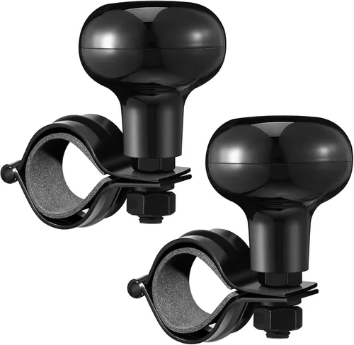 Tallew 2 piezas de perilla giratoria para volante, perillas suicidas para volante, rotación de 360 grados, accesorios de tractor para automóviles,