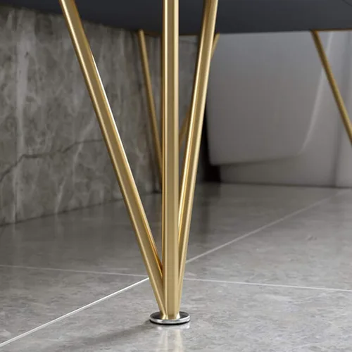 Miniatura 6 de Patas modernas de horquilla doradas, patas ajustables de metal para muebles de acero inoxidable, patas de gabinete de cocina y baño, patas