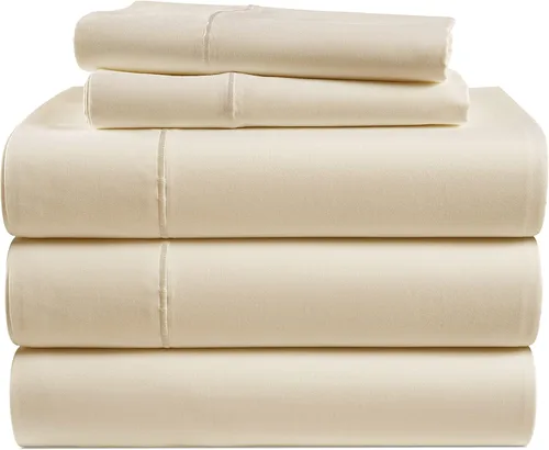 Miniatura 87 de Lane Linen Sábanas 100% de algodón egipcio, tamaño King, naturalmente transpirables y duraderas, cómodas para el invierno, ultra suaves, comodidad