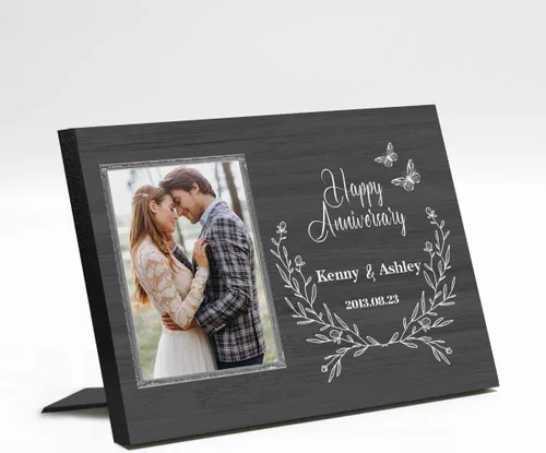 Miniatura 22 de Marco de fotos de boda personalizado con nombre de foto, regalos de boda personalizados para parejas, marco de fotos de boda personalizado, regalo
