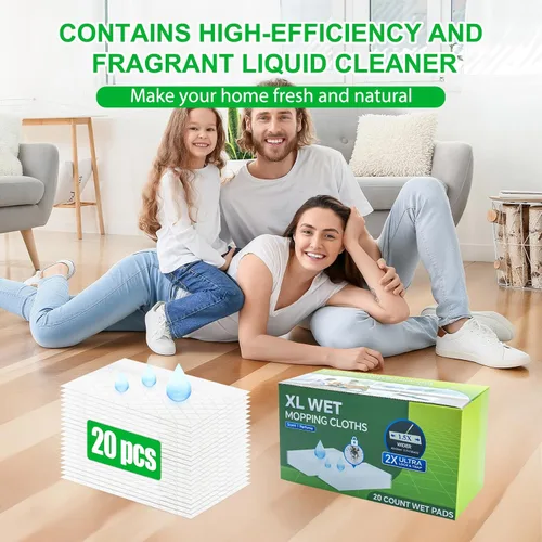 Miniatura 5 de 20 repuestos de almohadillas húmedas XL para trapeador Swiffer Sweeper XL, paños desechables extragrandes húmedos, almohadillas de tamaño extra