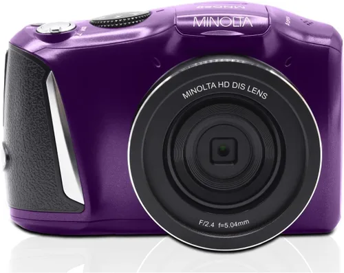 Miniatura 9 de Minolta Cámara digital de 48 MP: video 4K Ultra HD, zoom digital 16X, pantalla LCD de 3.0 pulgadas, antivibración, lapso de tiempo, detección Azul
