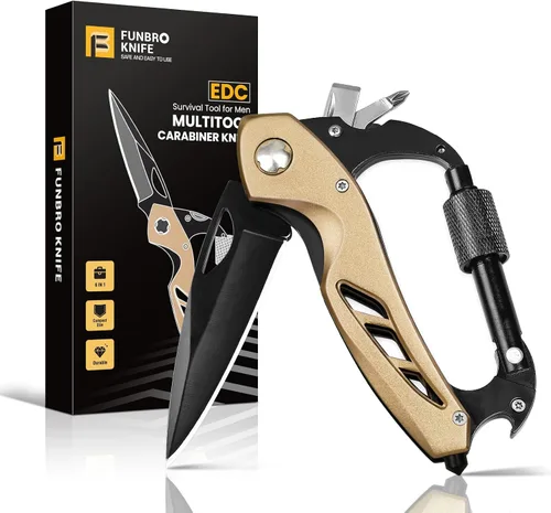 Miniatura 13 de FUNBRO Cuchillo multiherramienta (Rojo)
